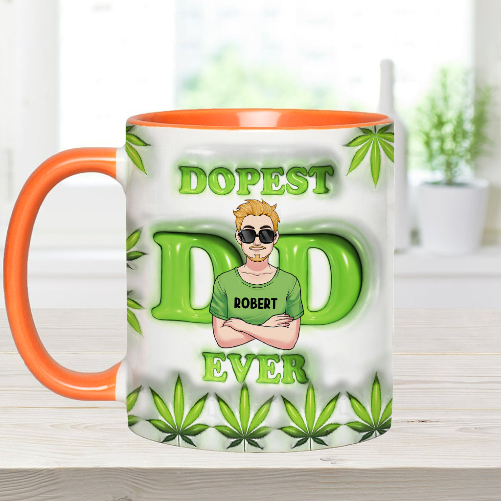 Daddy's Lil Buds World's Dopest Dad - Personalized Father Accent Mug