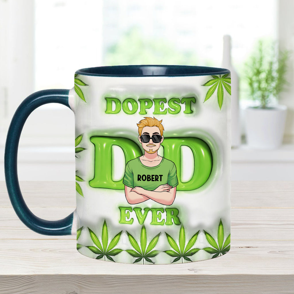 Daddy's Lil Buds World's Dopest Dad - Personalized Father Accent Mug