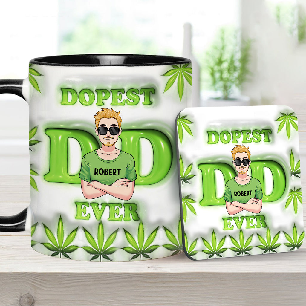 Daddy's Lil Buds World's Dopest Dad - Personalized Father Accent Mug
