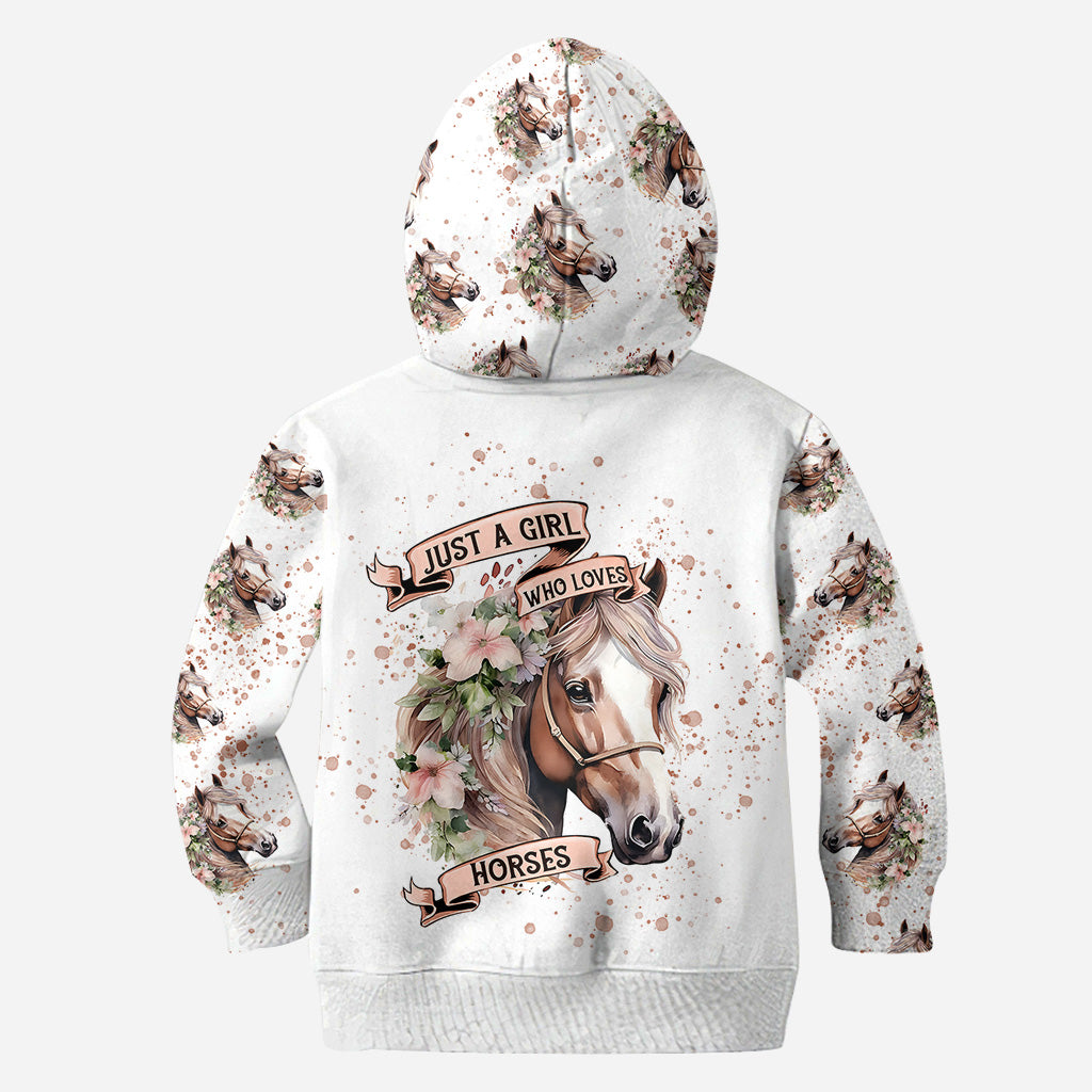 Just A Girl Who Loves Horses - Personalized Horse Hoodie and Leggings