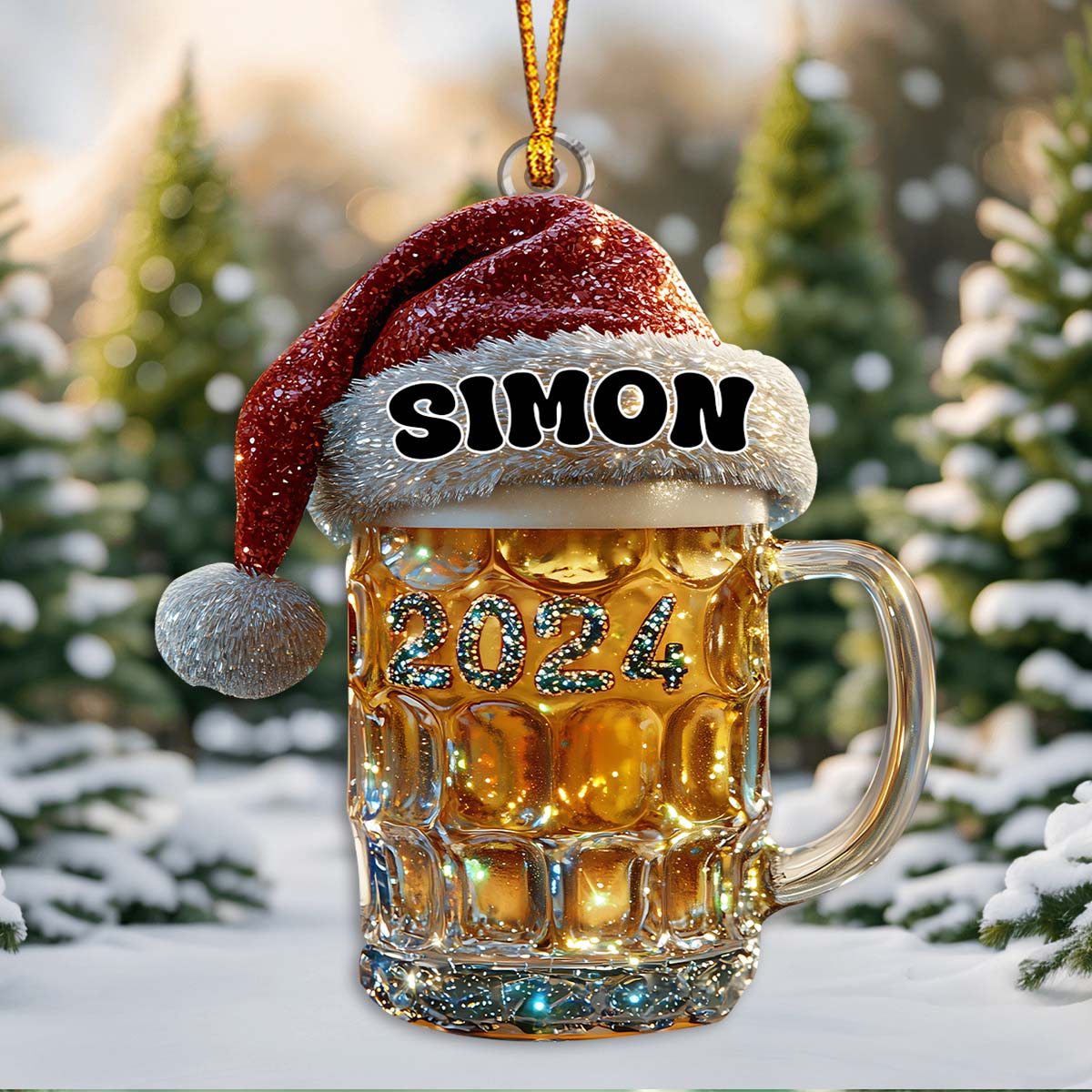Joyeux Beermas - Ornement de bière personnalisé