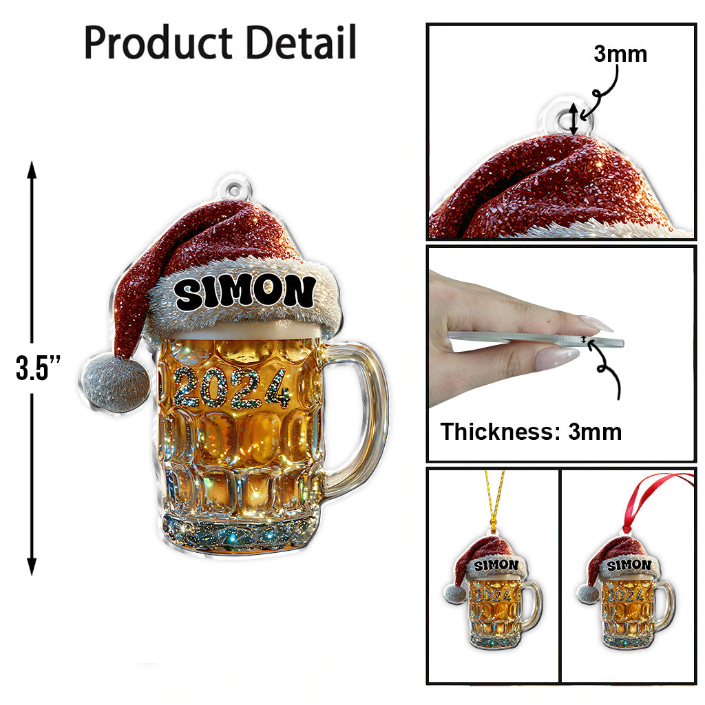 Joyeux Beermas - Ornement de bière personnalisé