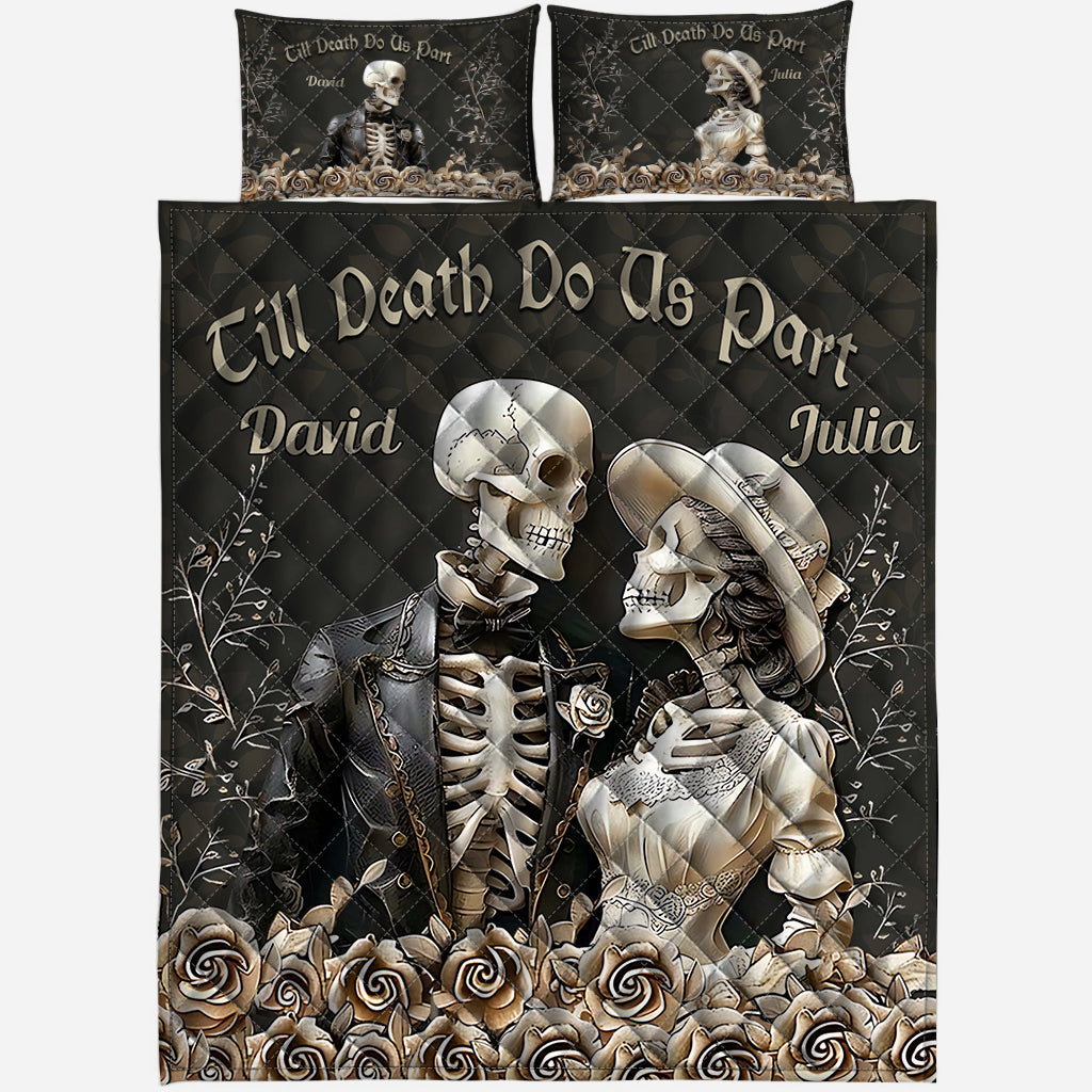 Till Death Do Us Part - Personalized Couple Quilt Set