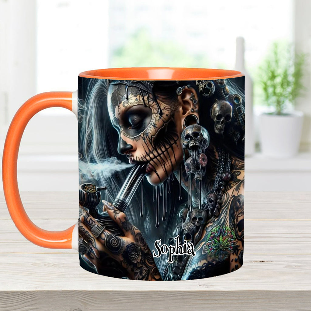 Psychedelic Queen - Personalisierter Becher mit Weed-Motiv