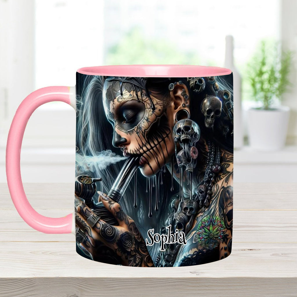 Psychedelic Queen - Personalisierter Becher mit Weed-Motiv