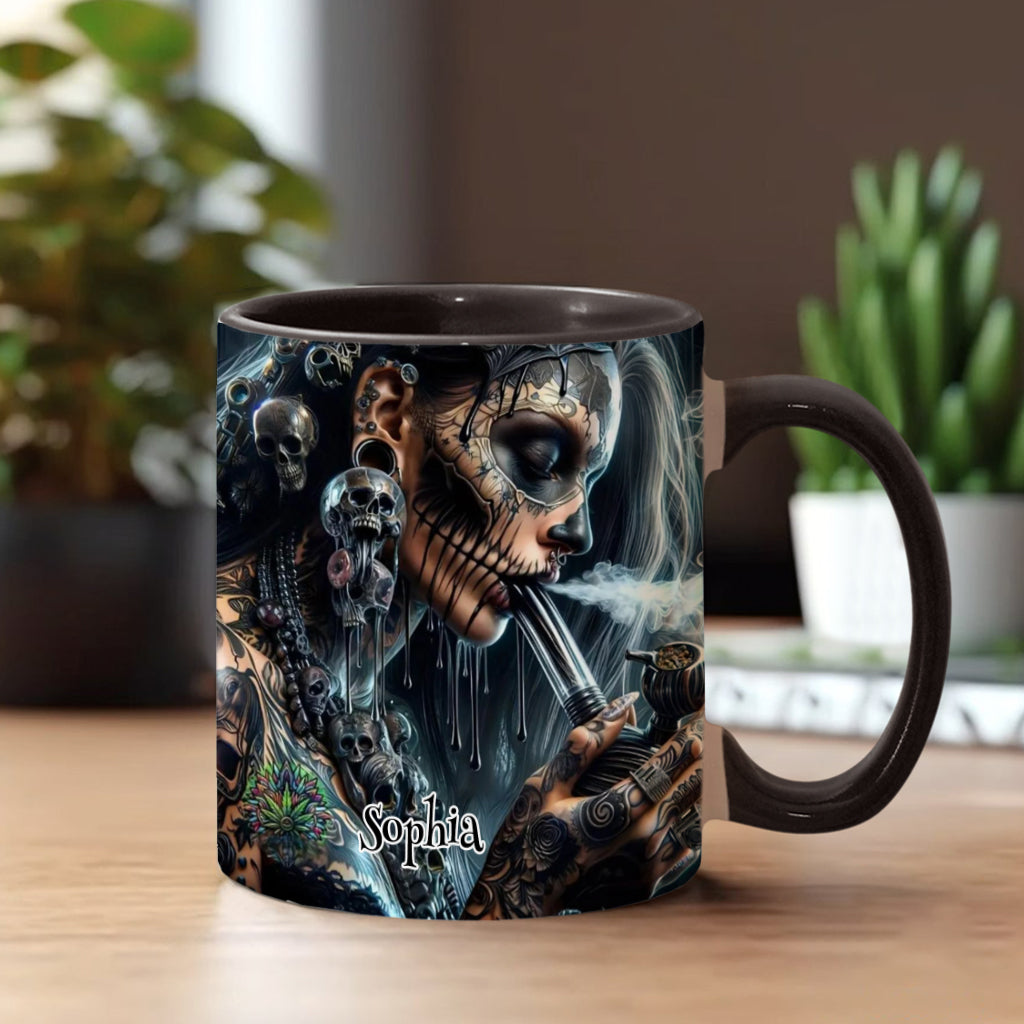 Psychedelic Queen - Personalisierter Becher mit Weed-Motiv
