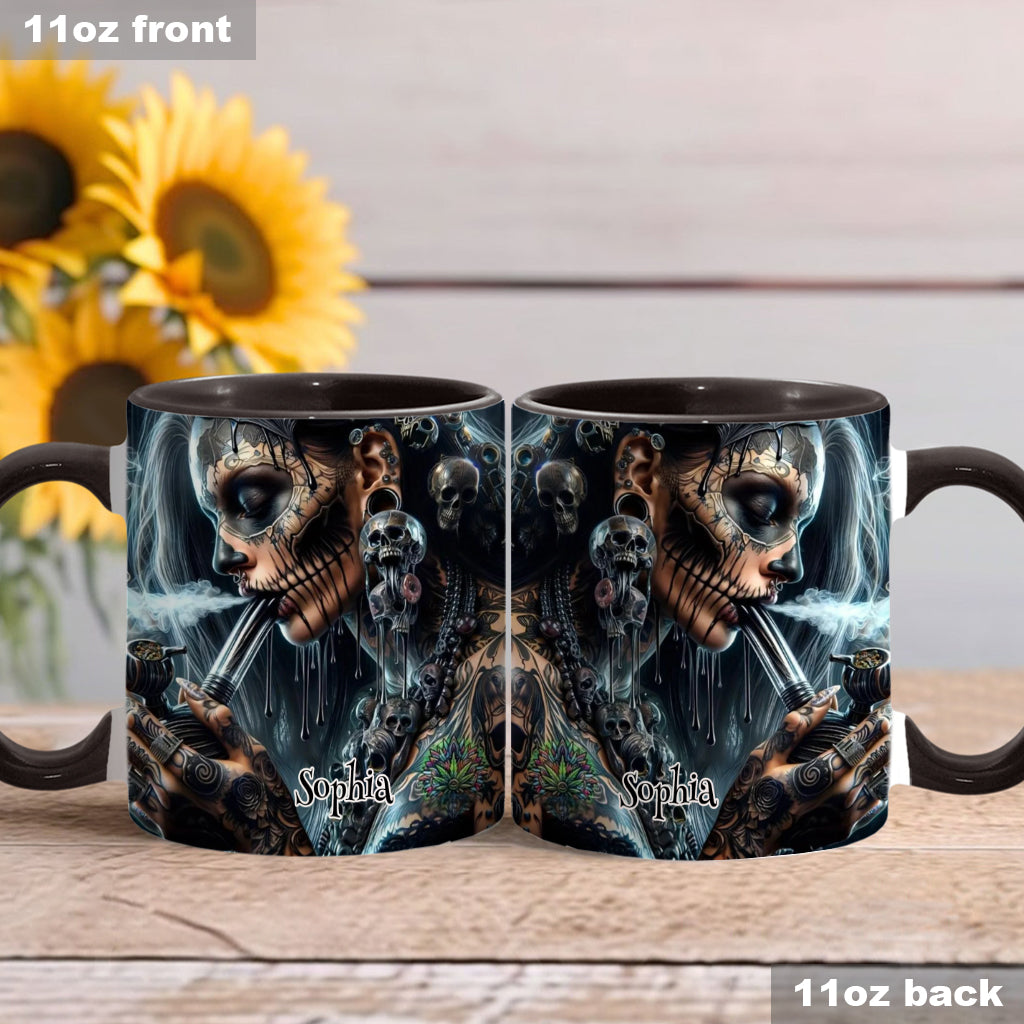 Psychedelic Queen - Personalisierter Becher mit Weed-Motiv