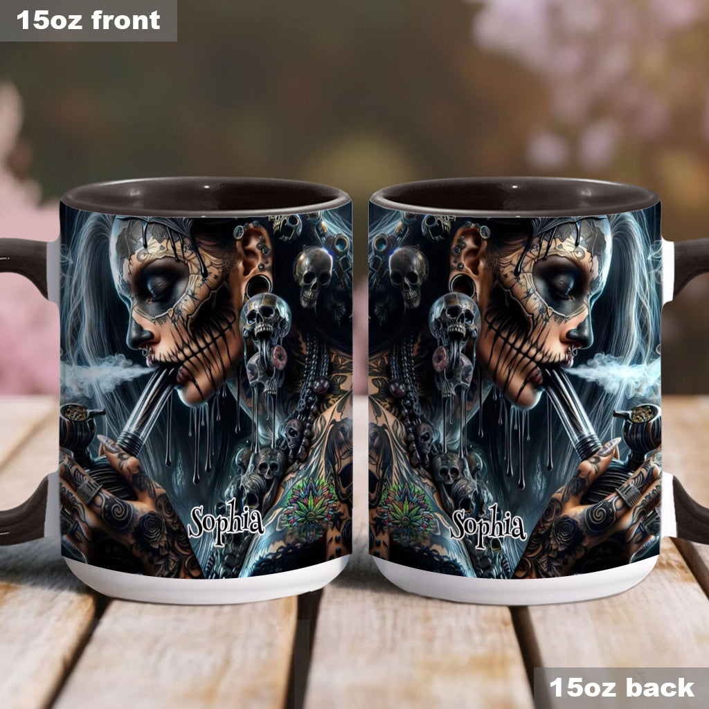 Psychedelic Queen - Personalisierter Becher mit Weed-Motiv