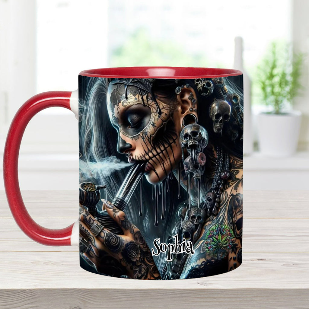 Psychedelic Queen - Personalisierter Becher mit Weed-Motiv