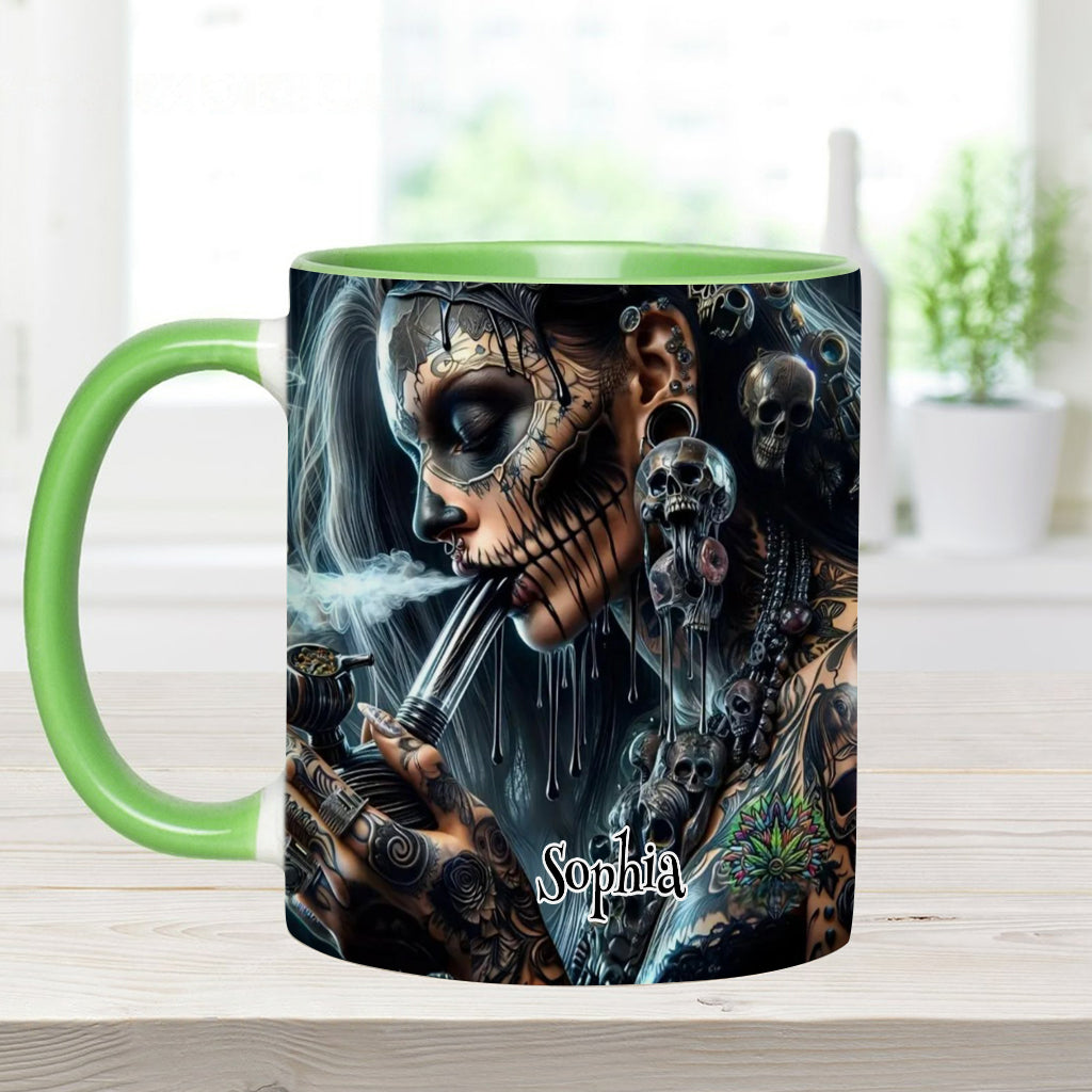 Psychedelic Queen - Personalisierter Becher mit Weed-Motiv