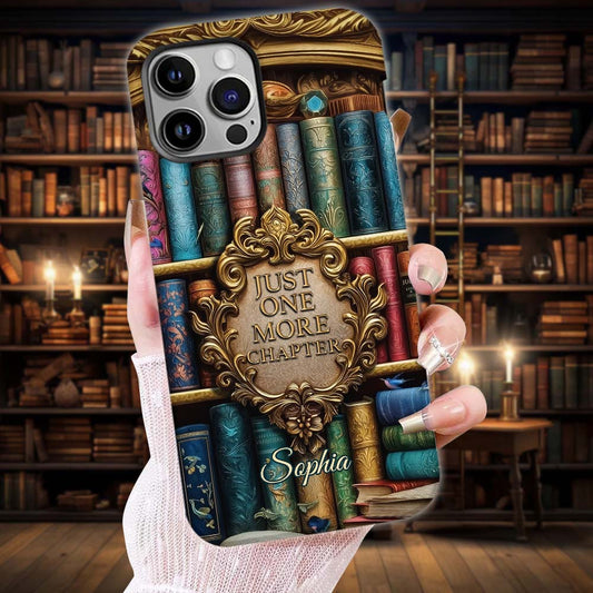 Juste un chapitre de plus - Coque de téléphone personnalisée avec livre imprimé intégralement