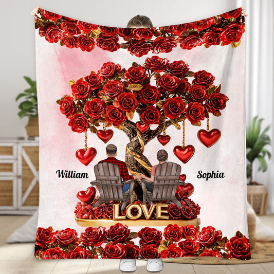 Tree of Love - Personalized Couple Blanket