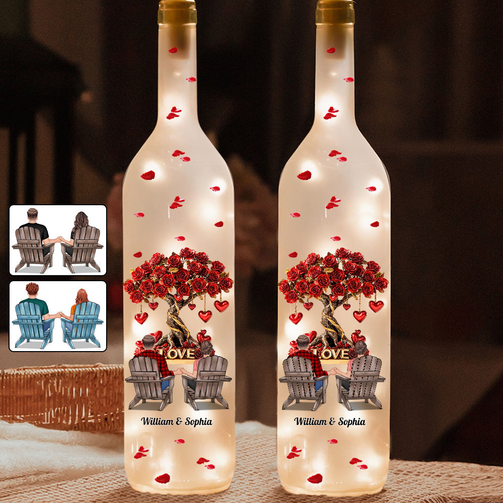 Tree of Love - Personalized Couple Wine Bottle Lamp
