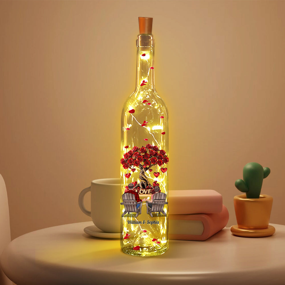 Tree of Love - Personalized Couple Wine Bottle Lamp