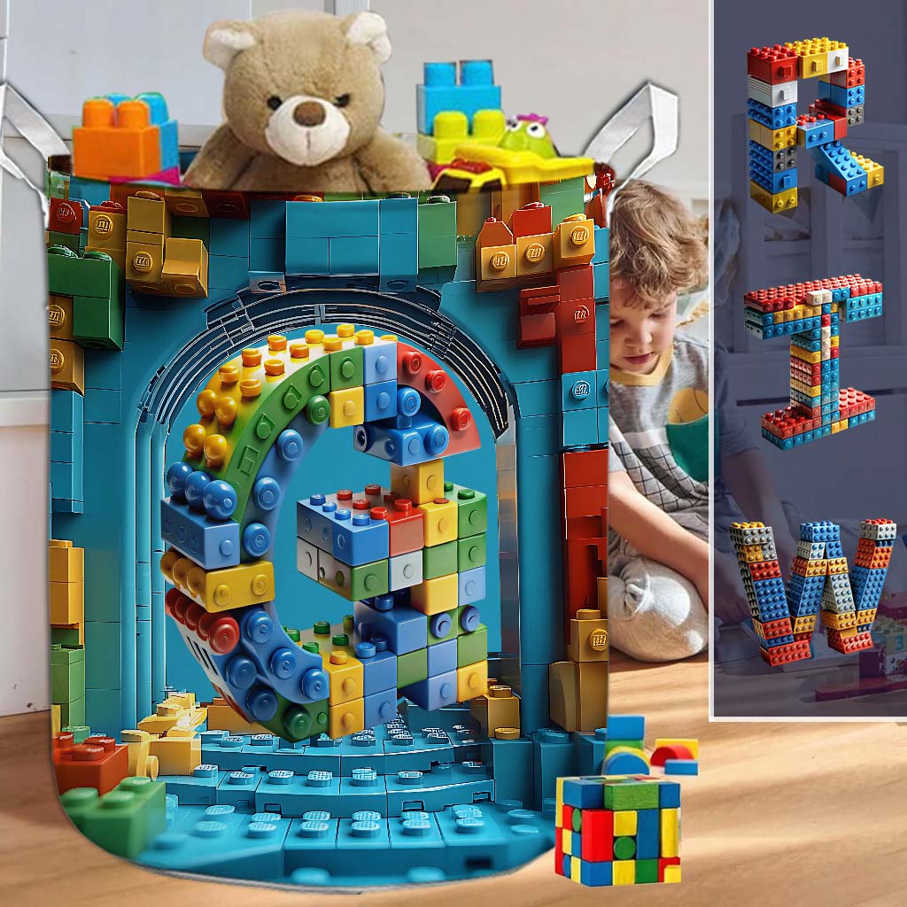 Alphabet-Buchstaben-Aufbewahrungskorb für Kinder (personalisierbar)