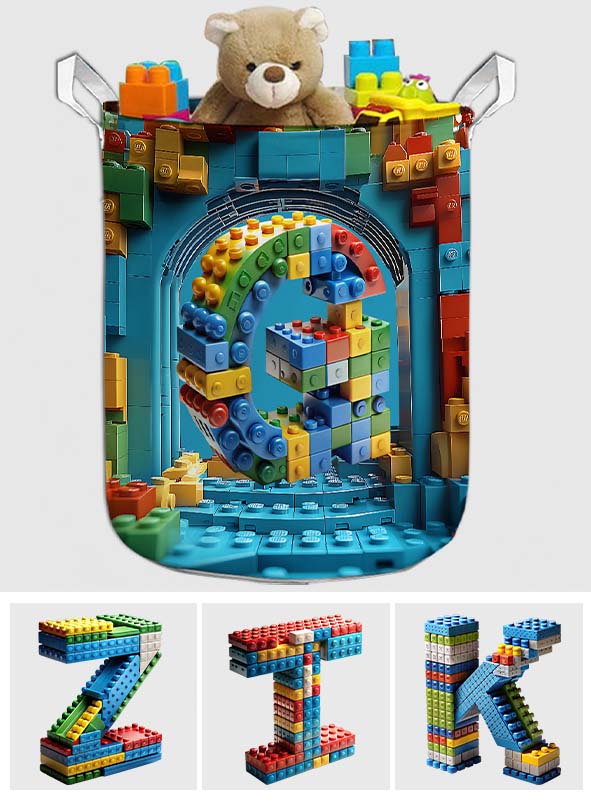 Alphabet-Buchstaben-Aufbewahrungskorb für Kinder (personalisierbar)