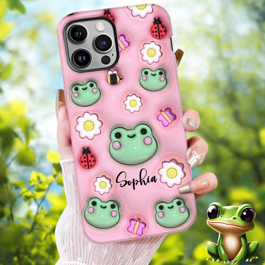 Ich liebe Frösche – Personalisierte Handyhülle mit Frosch-Vollbilddruck
