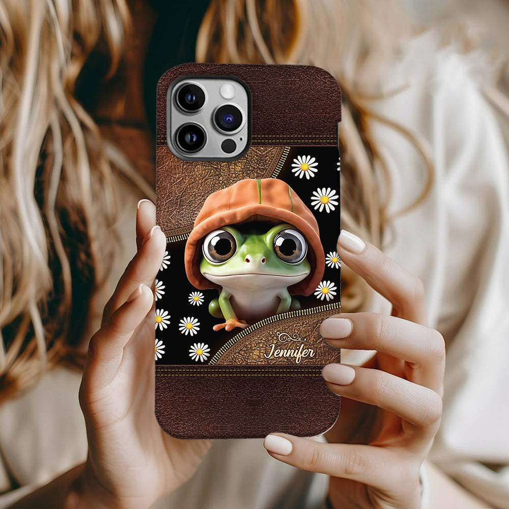 Ich liebe Frösche – Personalisierte Handyhülle mit Frosch-Vollbilddruck