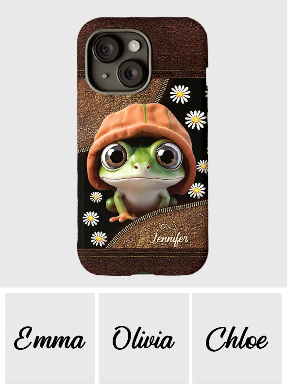 Ich liebe Frösche – Personalisierte Handyhülle mit Frosch-Vollbilddruck