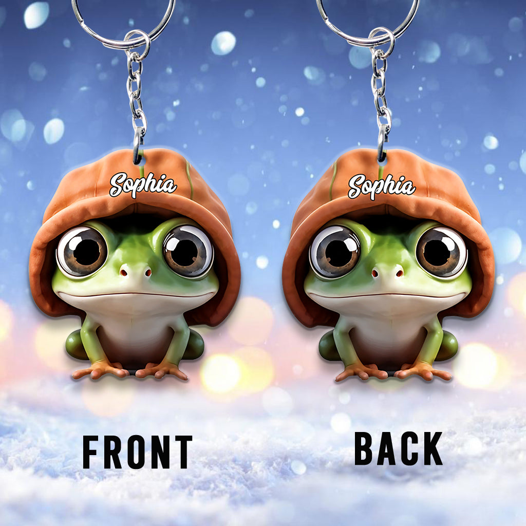 Niedlicher Frosch – personalisierter Frosch-Schlüsselanhänger