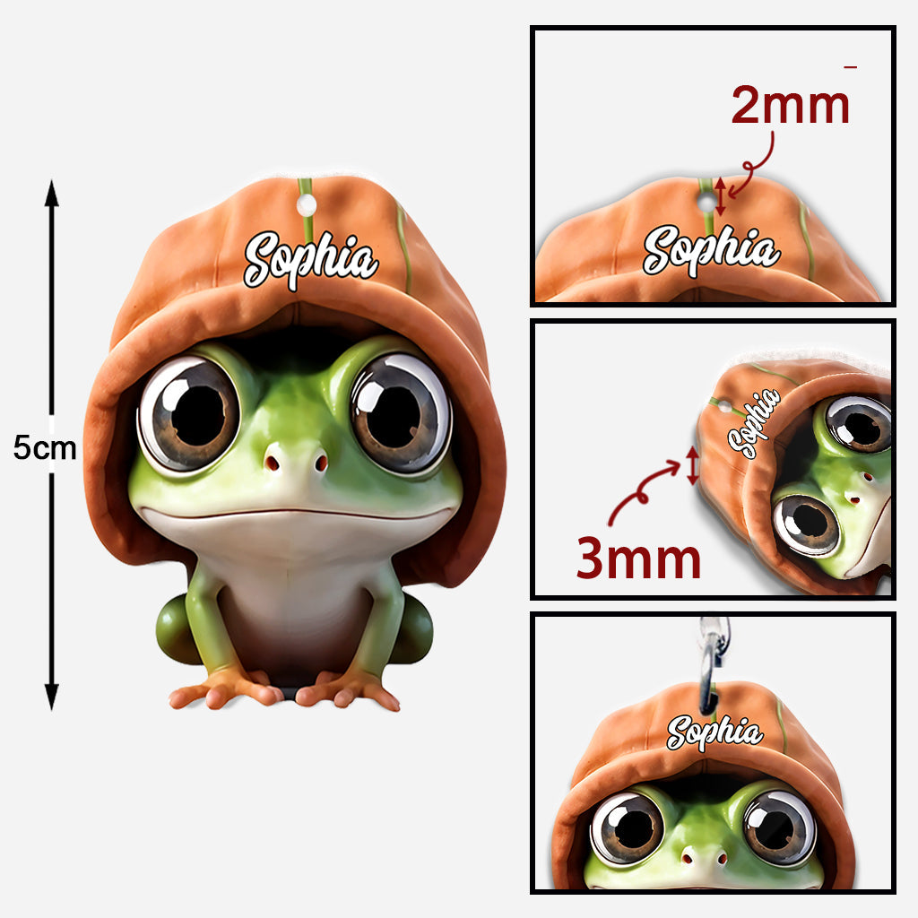 Niedlicher Frosch – personalisierter Frosch-Schlüsselanhänger