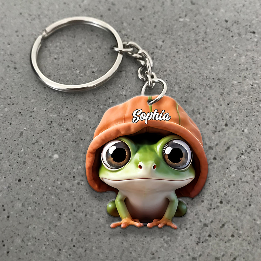 Niedlicher Frosch – personalisierter Frosch-Schlüsselanhänger