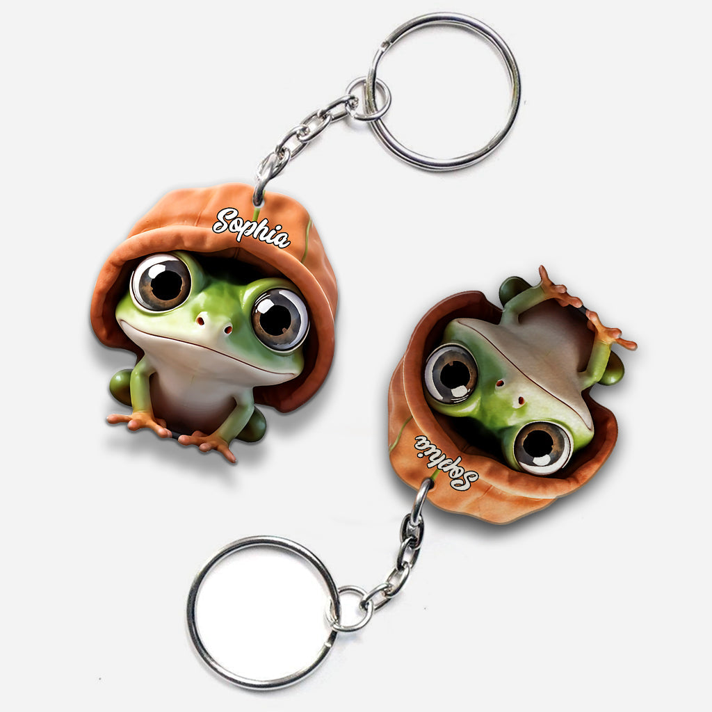 Niedlicher Frosch – personalisierter Frosch-Schlüsselanhänger