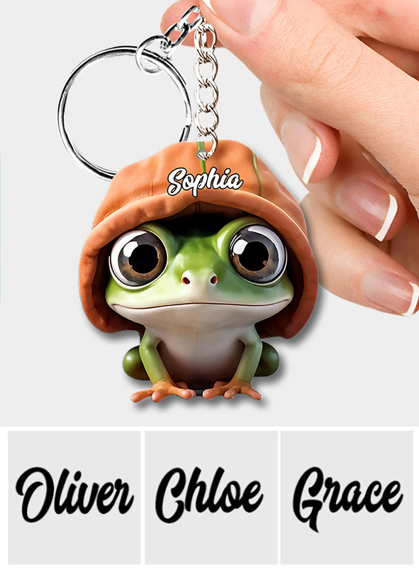 Niedlicher Frosch – personalisierter Frosch-Schlüsselanhänger