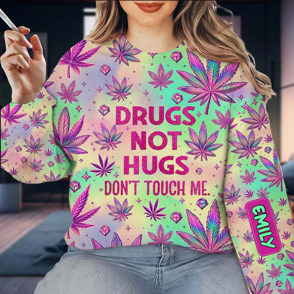 Drogen statt Umarmungen – Personalisiertes „Grass-über-alles“-Shirt