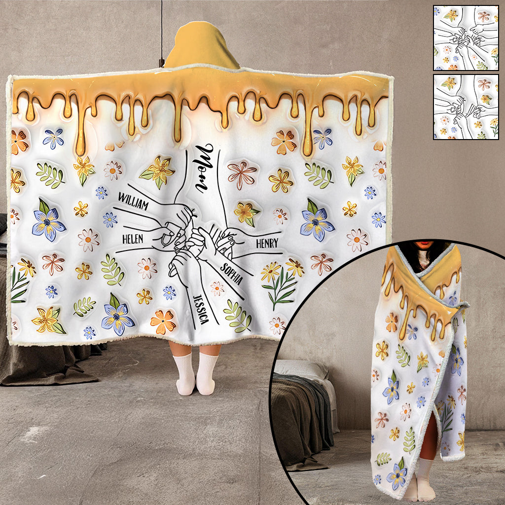 Best Mom Grandma Nana Gigi Ever - Personalized Mother Hooded Blanket