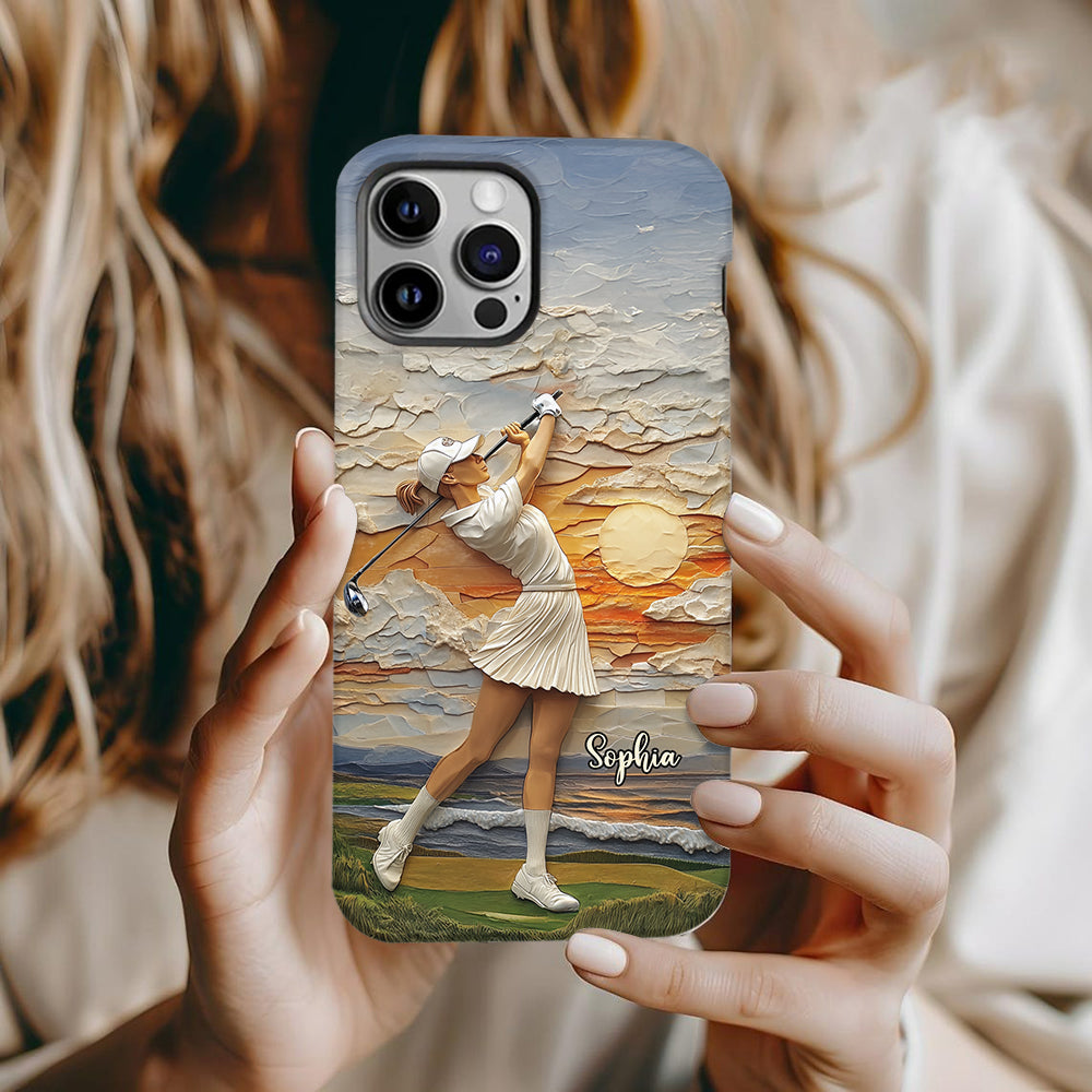 Le golf, c'est ma vie - Coque de téléphone personnalisée avec impression intégrale sur le thème du golf