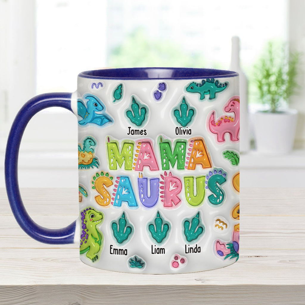 Mamasaurus - Personalized Mother Accent Mug