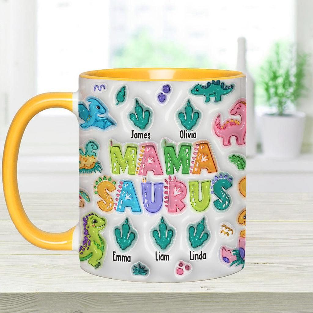 Mamasaurus - Personalized Mother Accent Mug