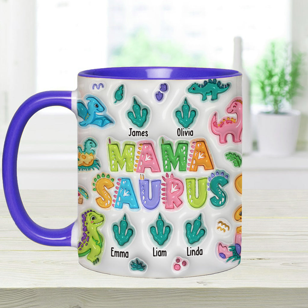 Mamasaurus - Personalized Mother Accent Mug