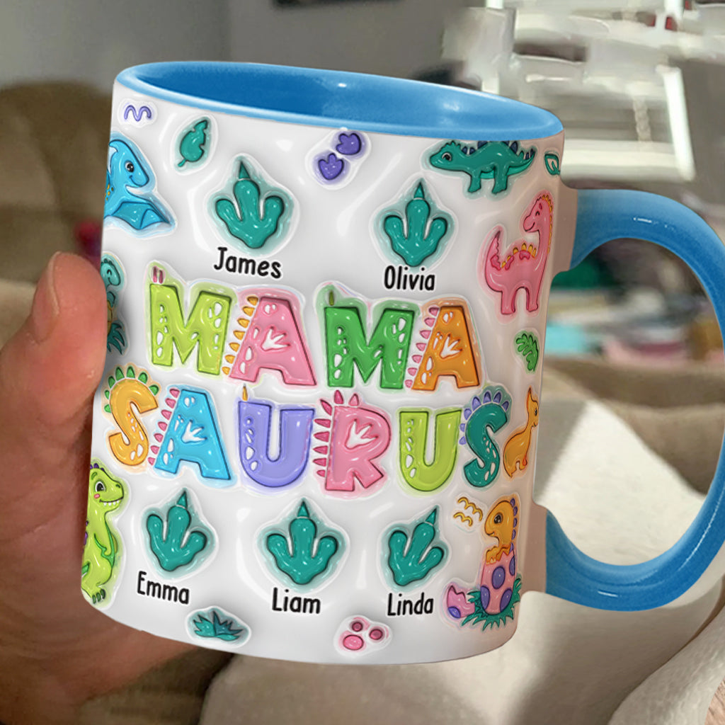 Mamasaurus - Personalized Mother Accent Mug