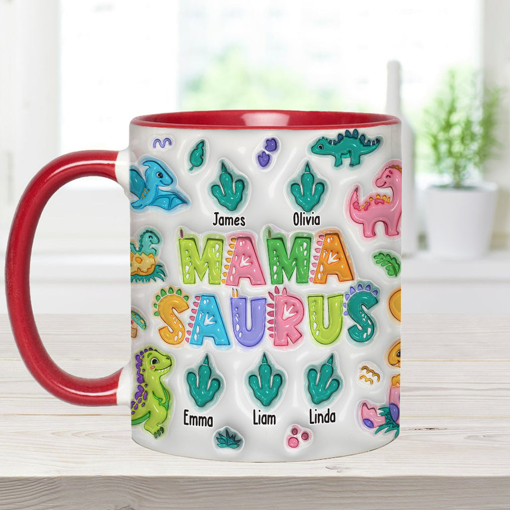 Mamasaurus - Personalized Mother Accent Mug