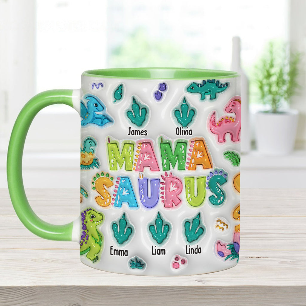 Mamasaurus - Personalized Mother Accent Mug
