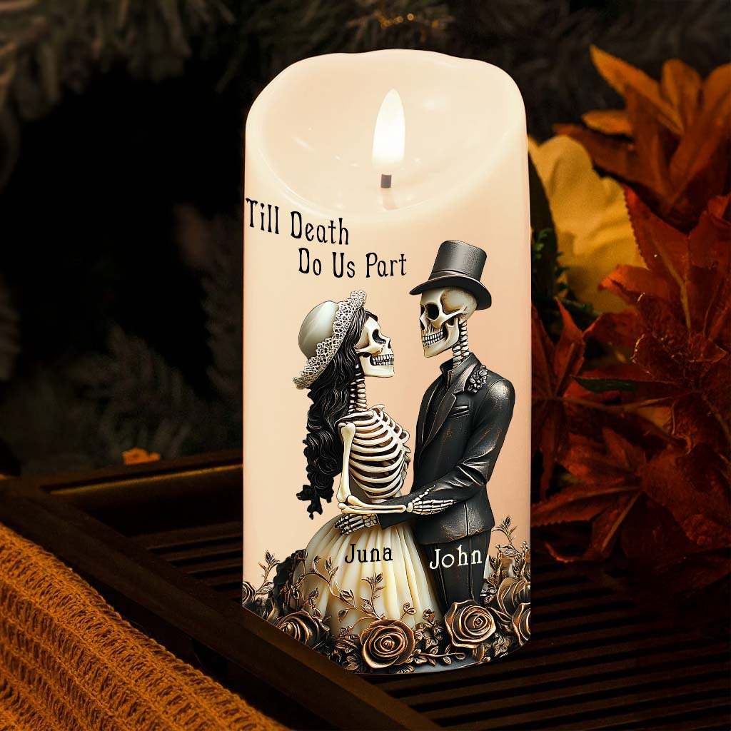 Til Death Do Us Part - Personalized Couple Flameless Candle