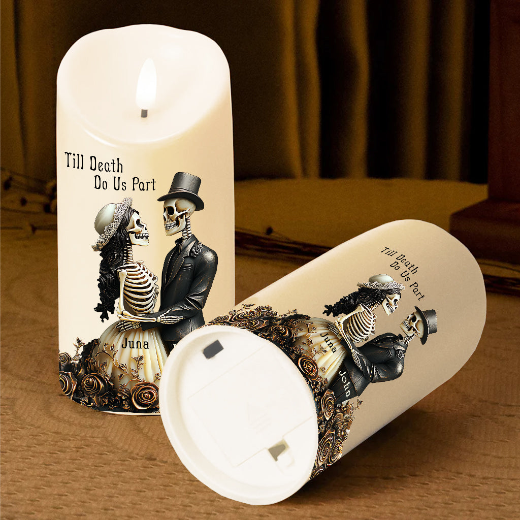 Til Death Do Us Part - Personalized Couple Flameless Candle