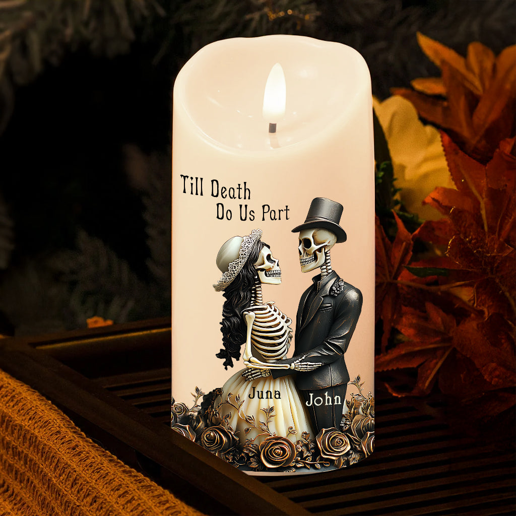 Til Death Do Us Part - Personalized Couple Flameless Candle