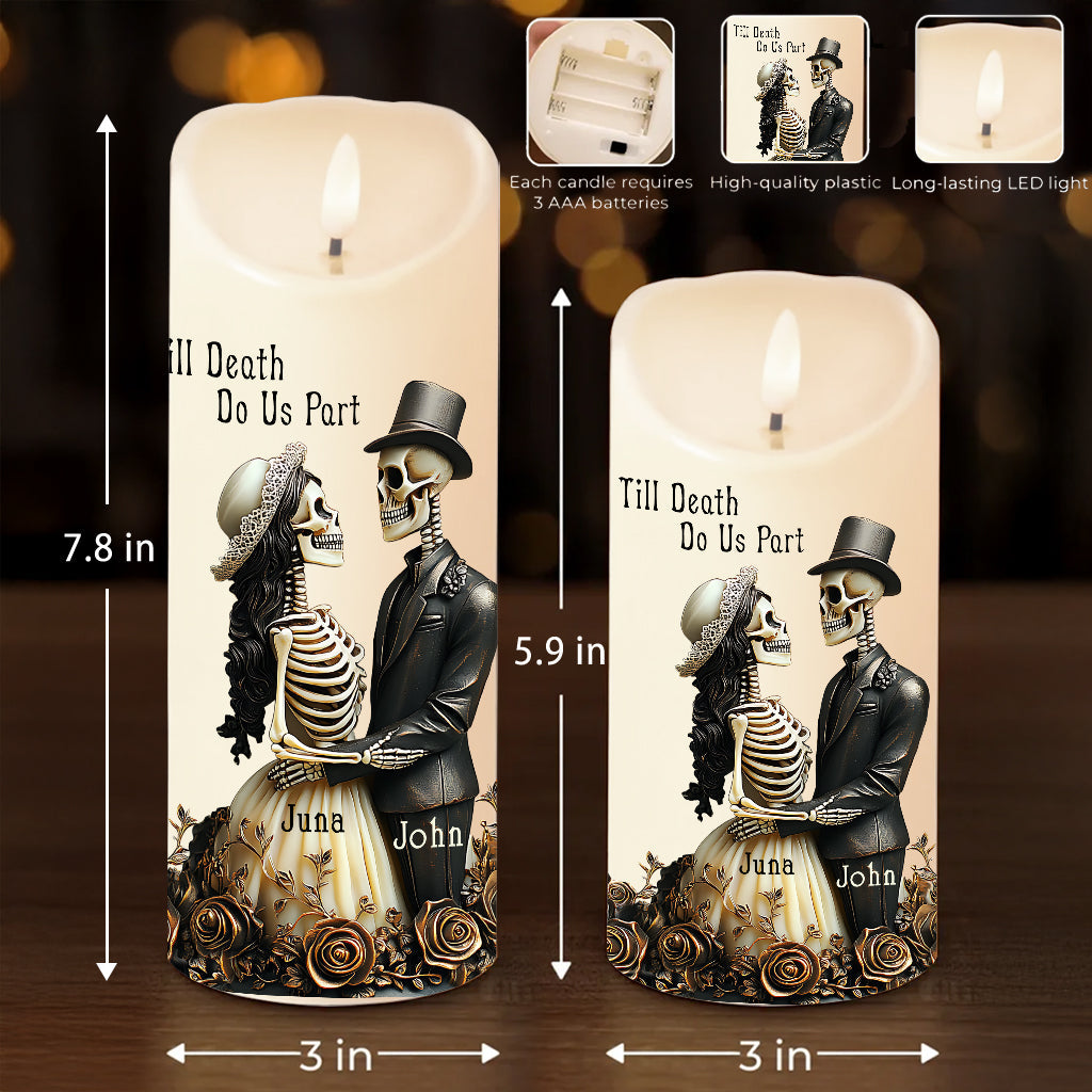 Til Death Do Us Part - Personalized Couple Flameless Candle