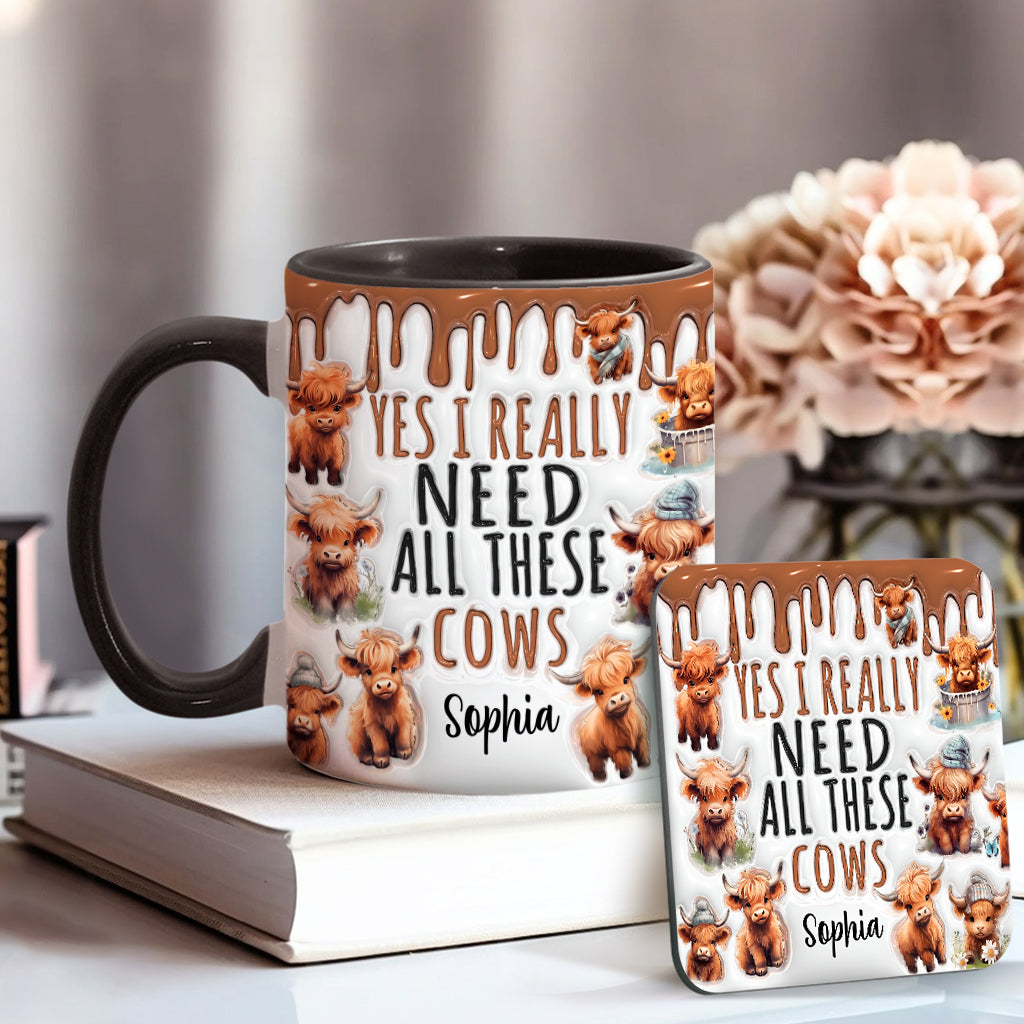 Oui, j'ai vraiment besoin de toutes ces vaches - Mug personnalisé