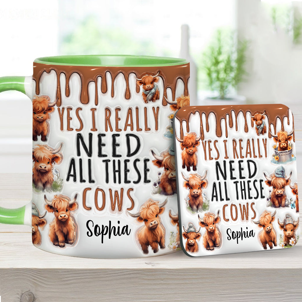 Oui, j'ai vraiment besoin de toutes ces vaches - Mug personnalisé