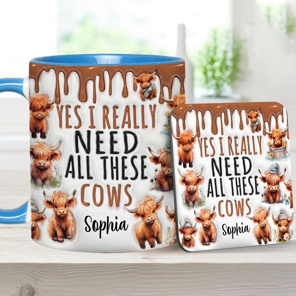 Oui, j'ai vraiment besoin de toutes ces vaches - Mug personnalisé
