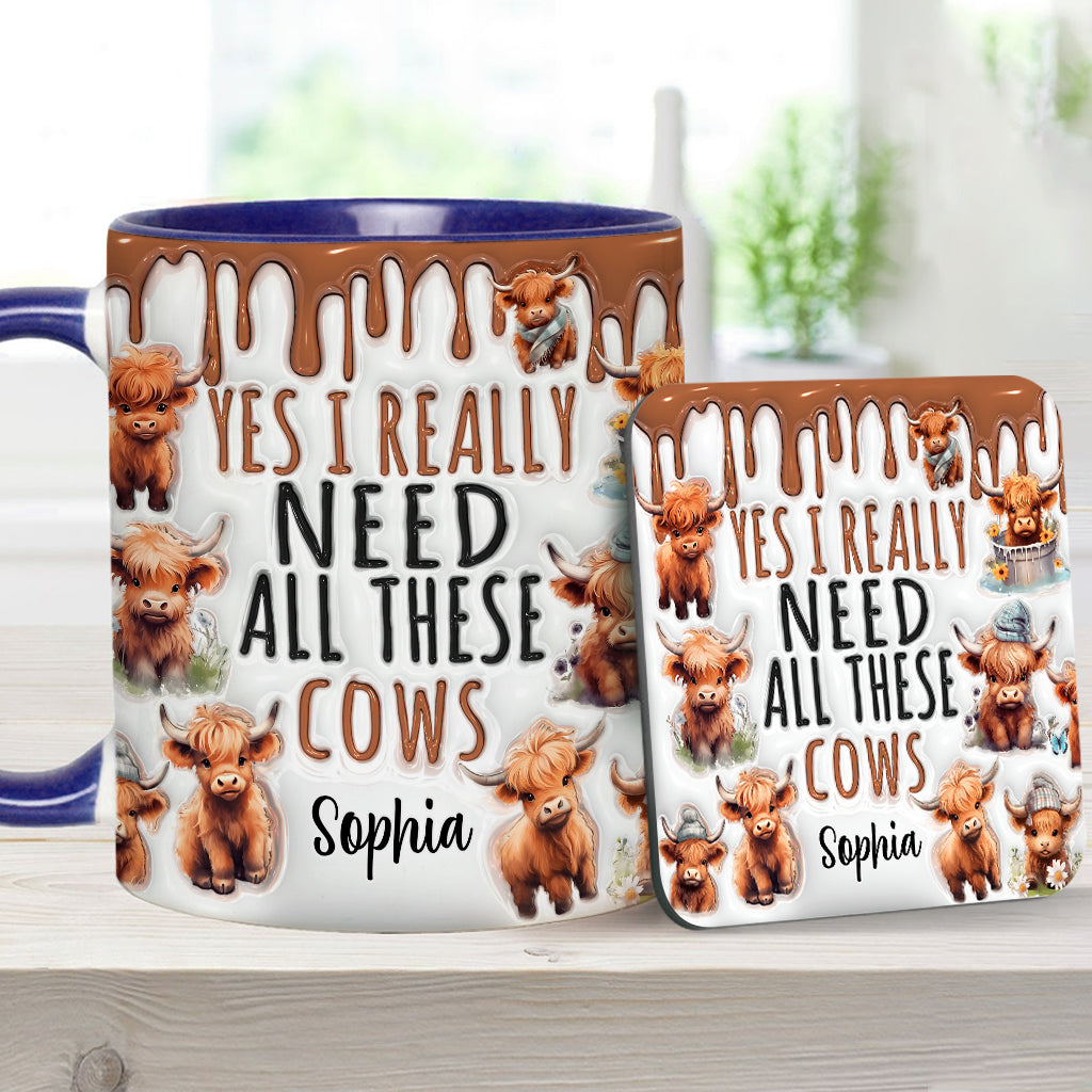 Oui, j'ai vraiment besoin de toutes ces vaches - Mug personnalisé
