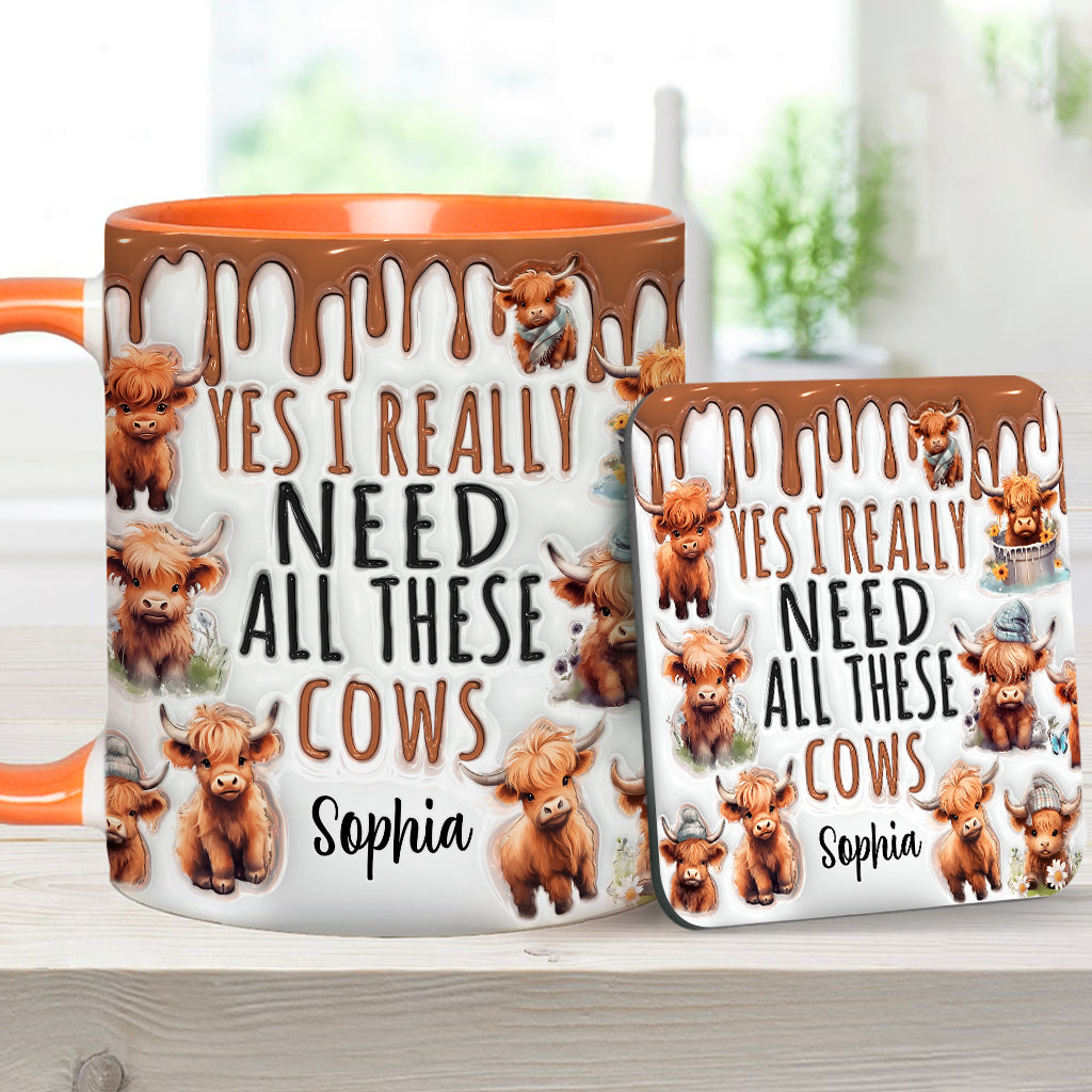 Oui, j'ai vraiment besoin de toutes ces vaches - Mug personnalisé