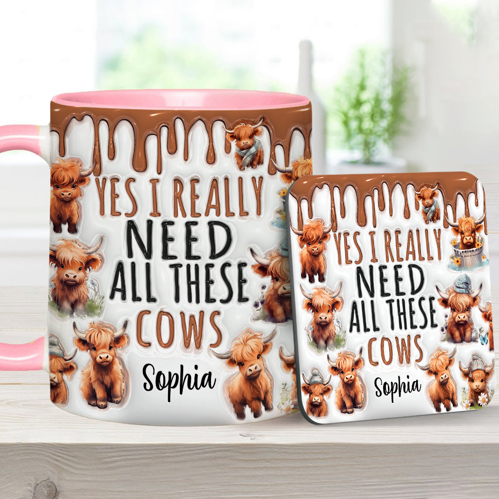 Oui, j'ai vraiment besoin de toutes ces vaches - Mug personnalisé