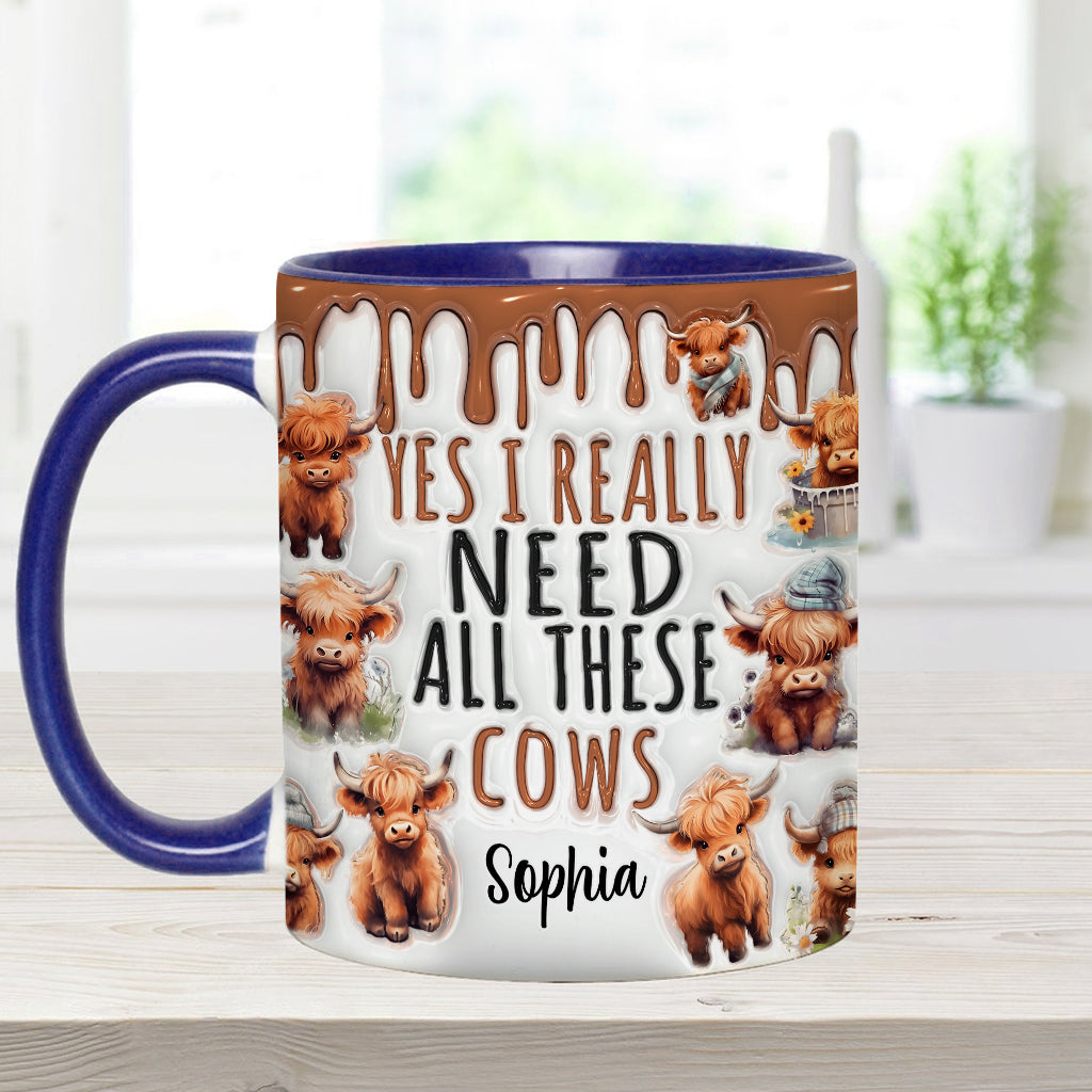Oui, j'ai vraiment besoin de toutes ces vaches - Mug personnalisé