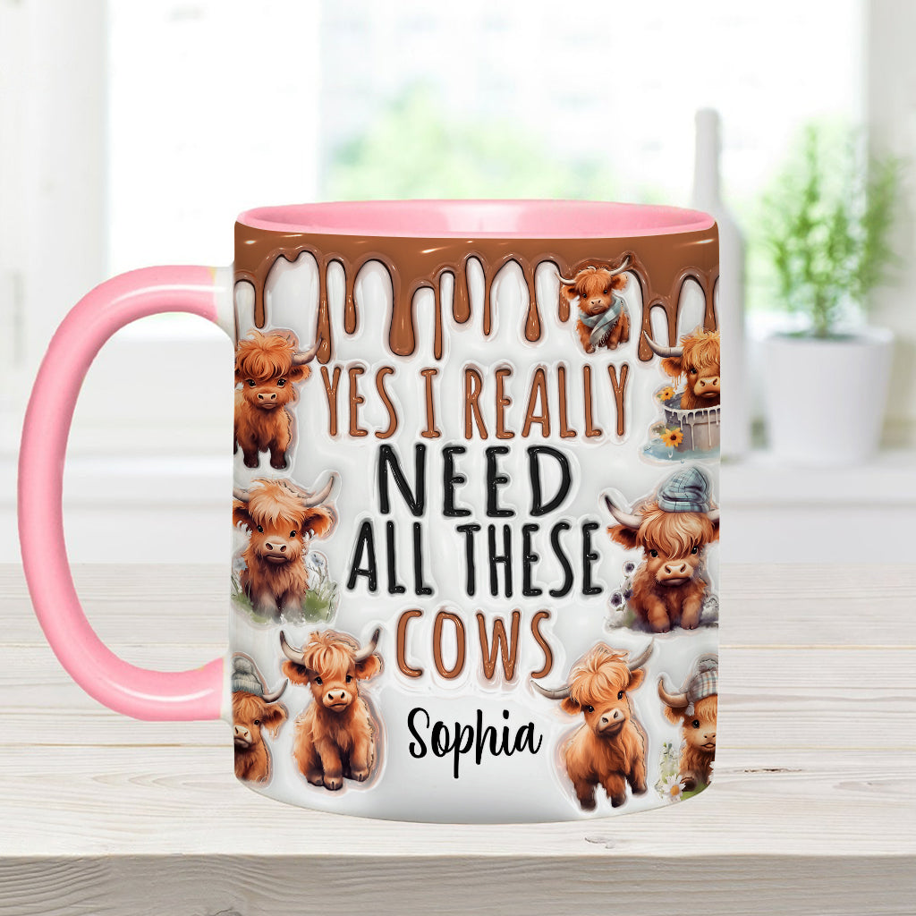 Oui, j'ai vraiment besoin de toutes ces vaches - Mug personnalisé