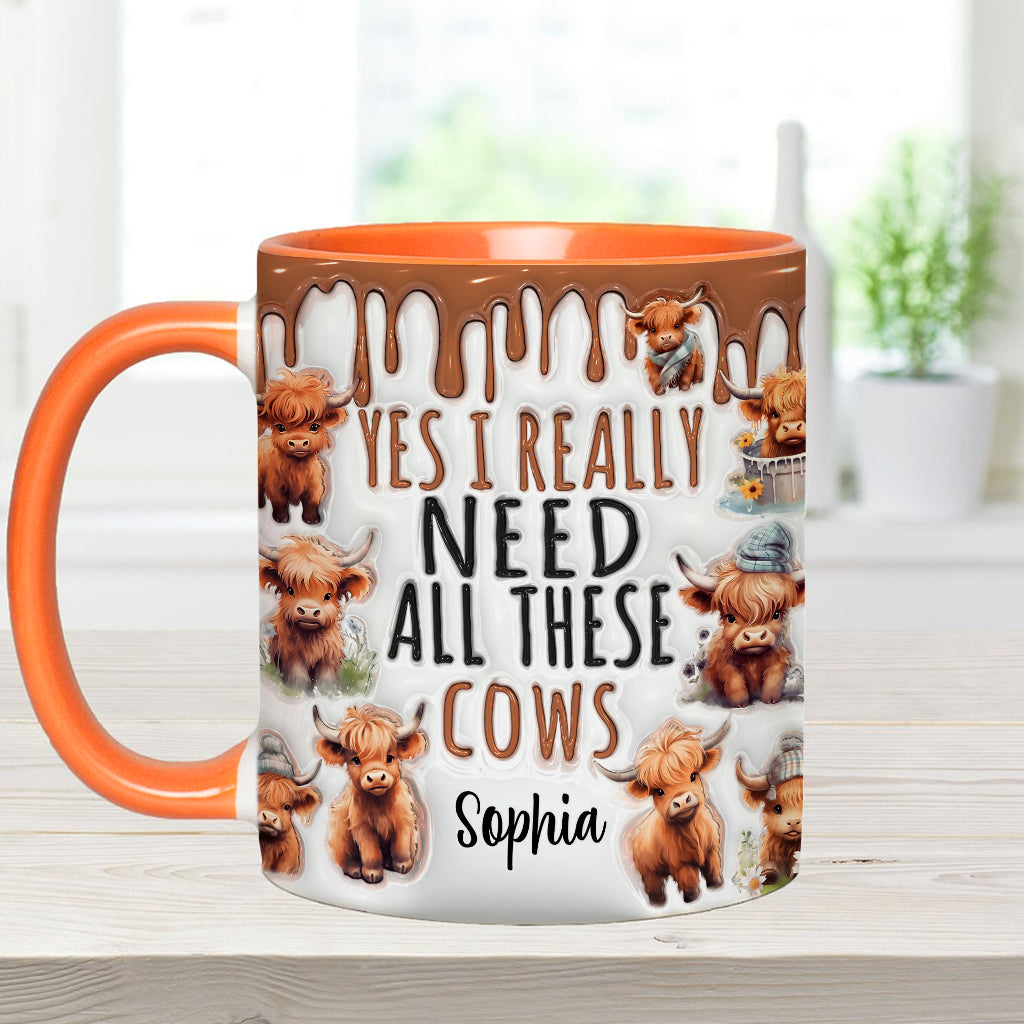 Oui, j'ai vraiment besoin de toutes ces vaches - Mug personnalisé